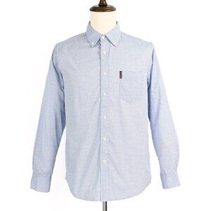 Ben Sherman Light Blue (w/Triangle Print) Long Sleeve Button Down Shirt - M